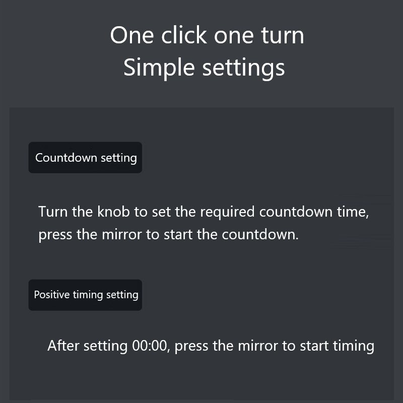 Rotary Countdown Timer Kitchen Magnetic Suction Electronic Timing Alarm Clock Fitness Timer (without Battery) Kitchen Tools