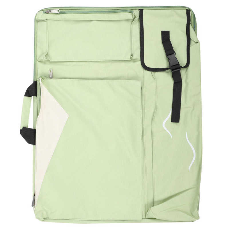 Sac de dessin d'art sac fourre-tout multifonction sac de planche à dessin sac à dos de planche à croquis pratique à transporter beau et généreux pour: green