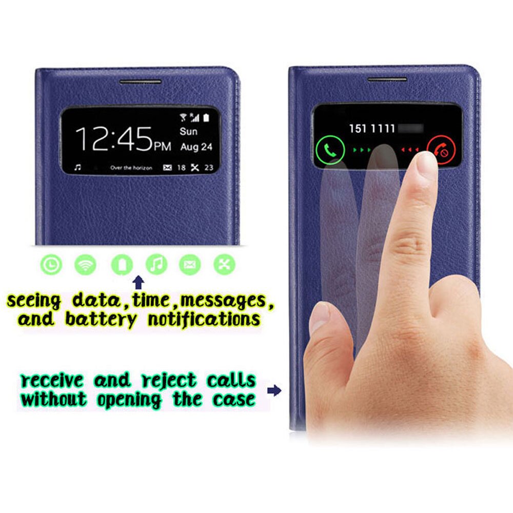 Smart View Flip Cover Leather Phone Case For Samsung Galaxy S4 Mini S4 S 4 S4mini GT I9190 I9192 I9195 I9500 GT-I9190 GT-I9192