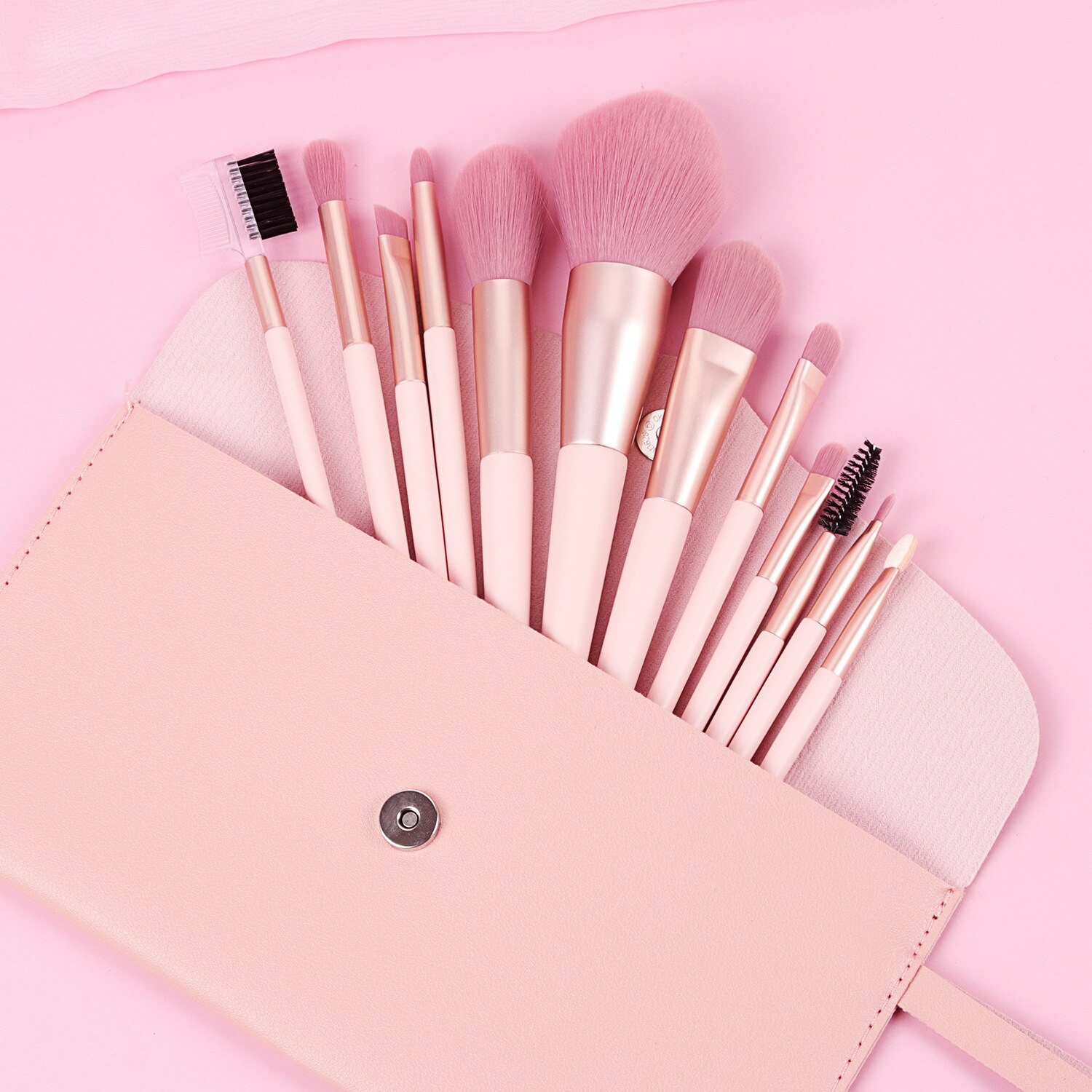 7pc/12pc Makeup Brush Pink Color Brush Set Foundation Brush Eye Shadow Brush Makeup Tool brochas maquillaje Newest