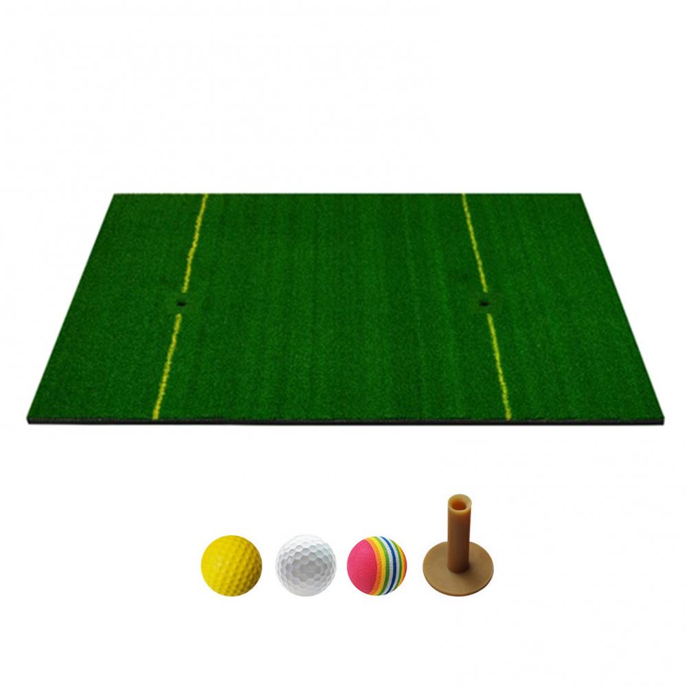 60cm x 90cm Indoor Golf Practice Hitting Mat Faux Turf Grass Pad with Dual Line golf simulator Golf Training Aids