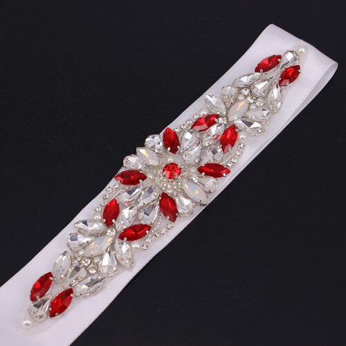 Strass à la main robe de mariée ceinture avec perle perlée pour femmes cristal de mariée ceinture de mariée diamant ceinture de mariée pour robe de soirée: Color 3