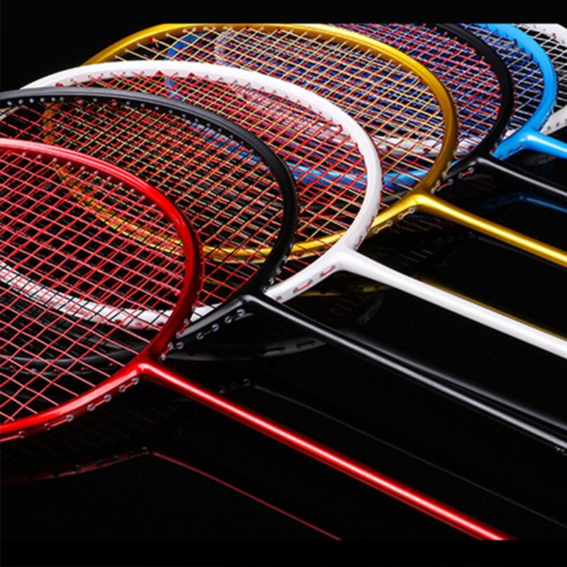 Ultralight 4U Carbon Strung Badminton Racket Badminton Racquet Fiber Grips and Wristband