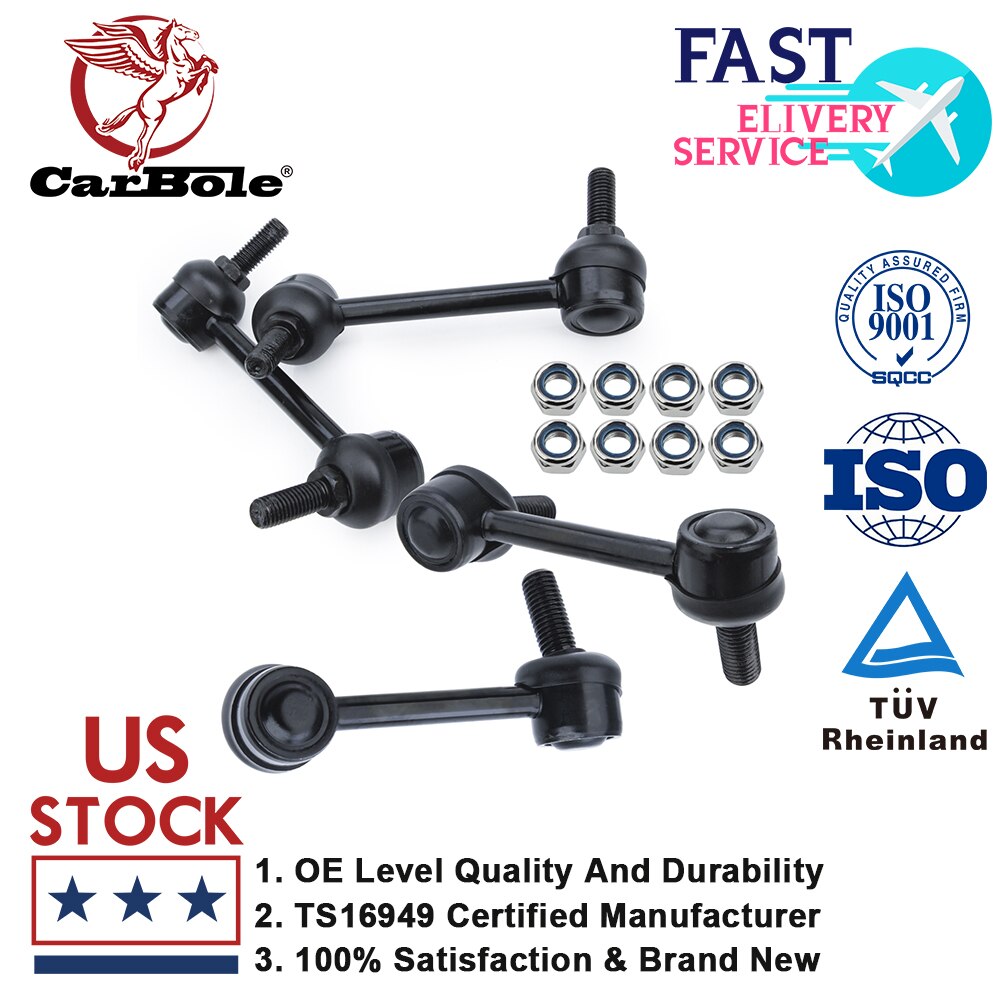 Carbole 4 Pcs Front&Rear Stabilizer Sway Bar End Links For Chevy SSR Trailblazer 2002