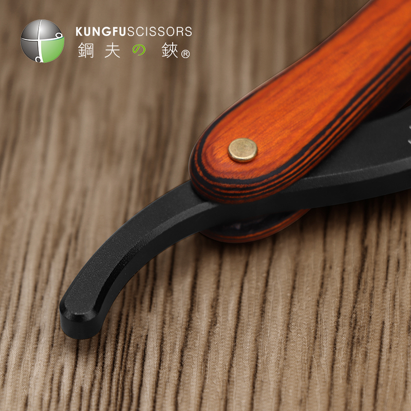 Professionele Kapper Scheermes Opvouwbaar Handmatig Scheermes Houten Handvat Baard Rechte Rand Scheermes Voor Man