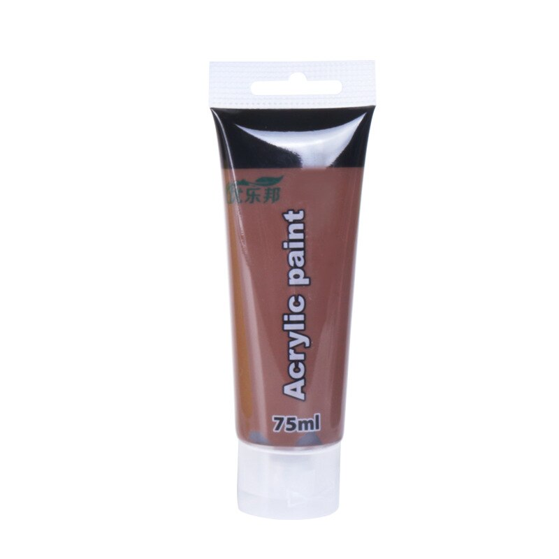 75ml Acrylic Hose Mural Fabric Paint Clothing Textile Nail Fiber Pigment Kids DIY Hand Painted Student Art Supplies: brown