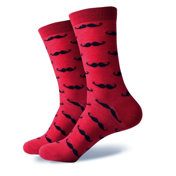 Chaussettes moustache en coton peigné pour hommes 9 styles taille américaine (7.5-12): 384
