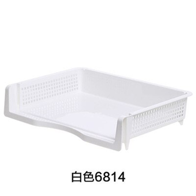 Stackable Mesh A4 Paper File Tray Organizer Document Magazine Rack Plastic Book Holder Desktop Storage Basket Shelf Stationery: F