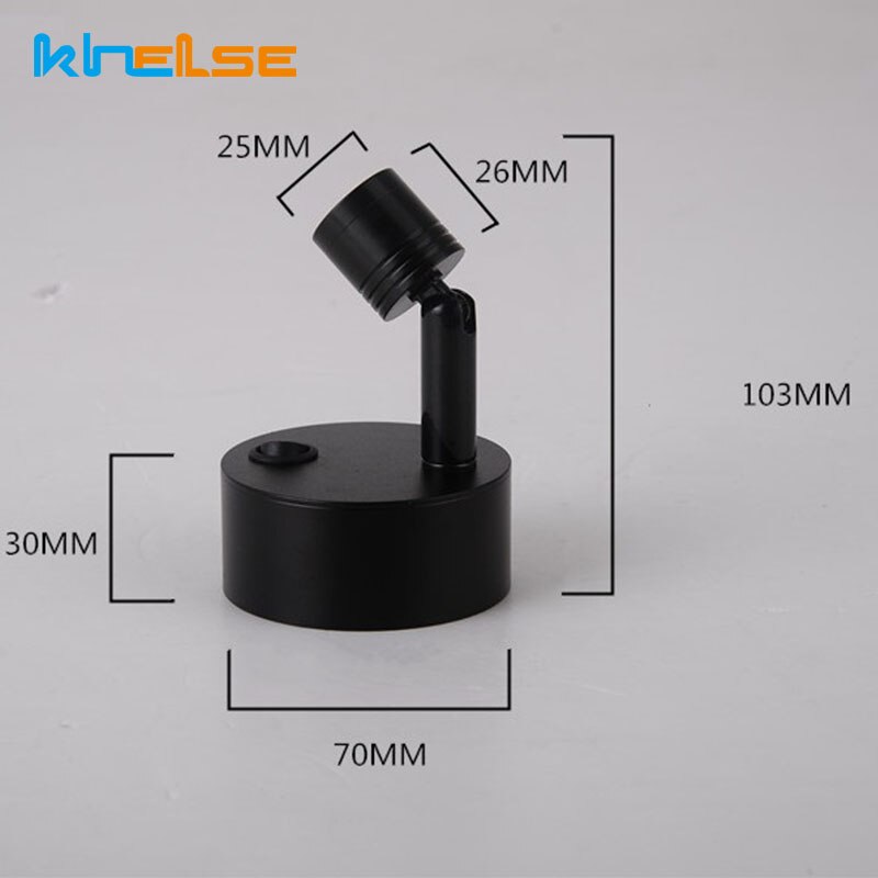 Mini 3w led spotlights aaa batteridrivna lampor glasanvändningslampa trådlöst monterad väggbelysning glödlampor skåp bänk monter