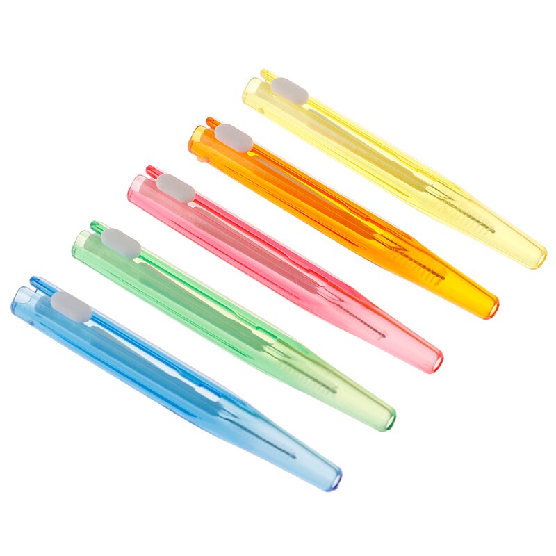 20 pçs/caixa escova interdental higiene oral limpa entre os dentes oral care floss escovas dental plástico macio