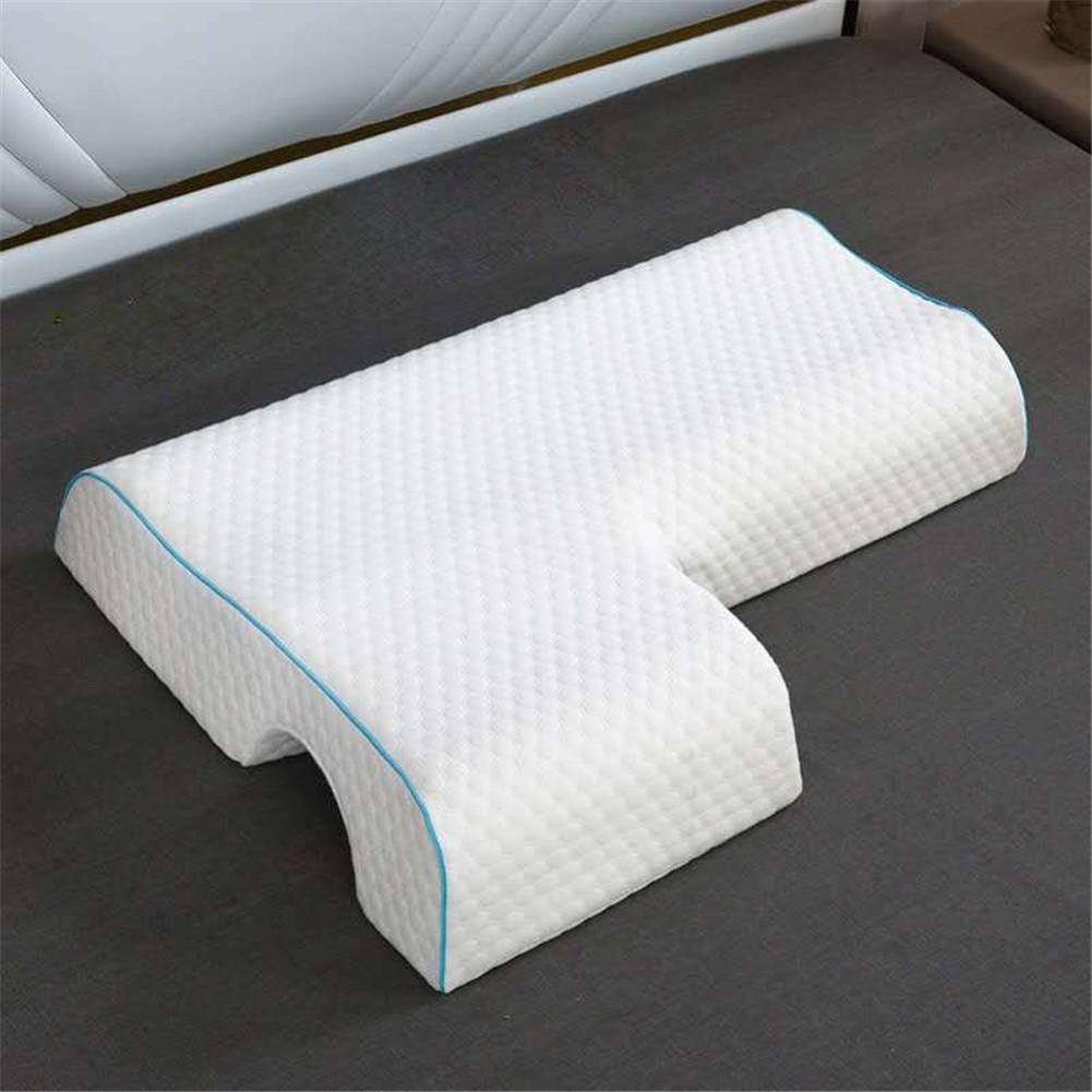 Memory Foam Arched Cuddle Pillow Couples Pillow Arched Cuddle Pillow with Rebound Memory Foam Sleeping Pillow for Arm Rest