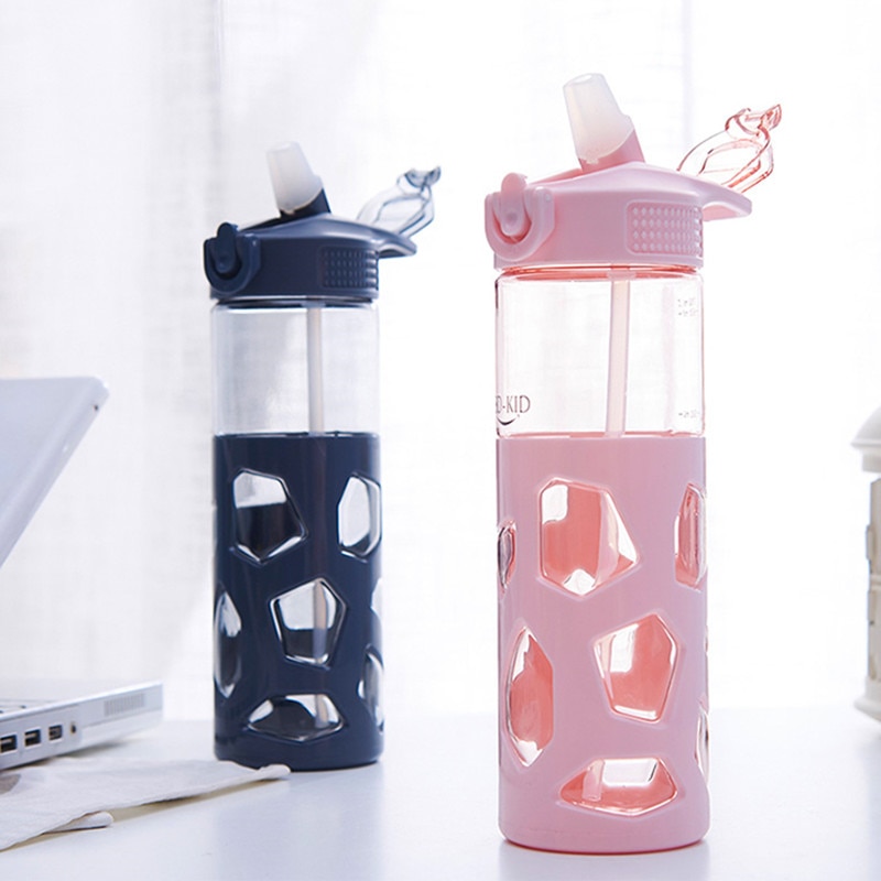 700ml met rietje waterfles anti-verbrandingshoes sport shaker waterflessen thee melk mijn drinkfles waterfles