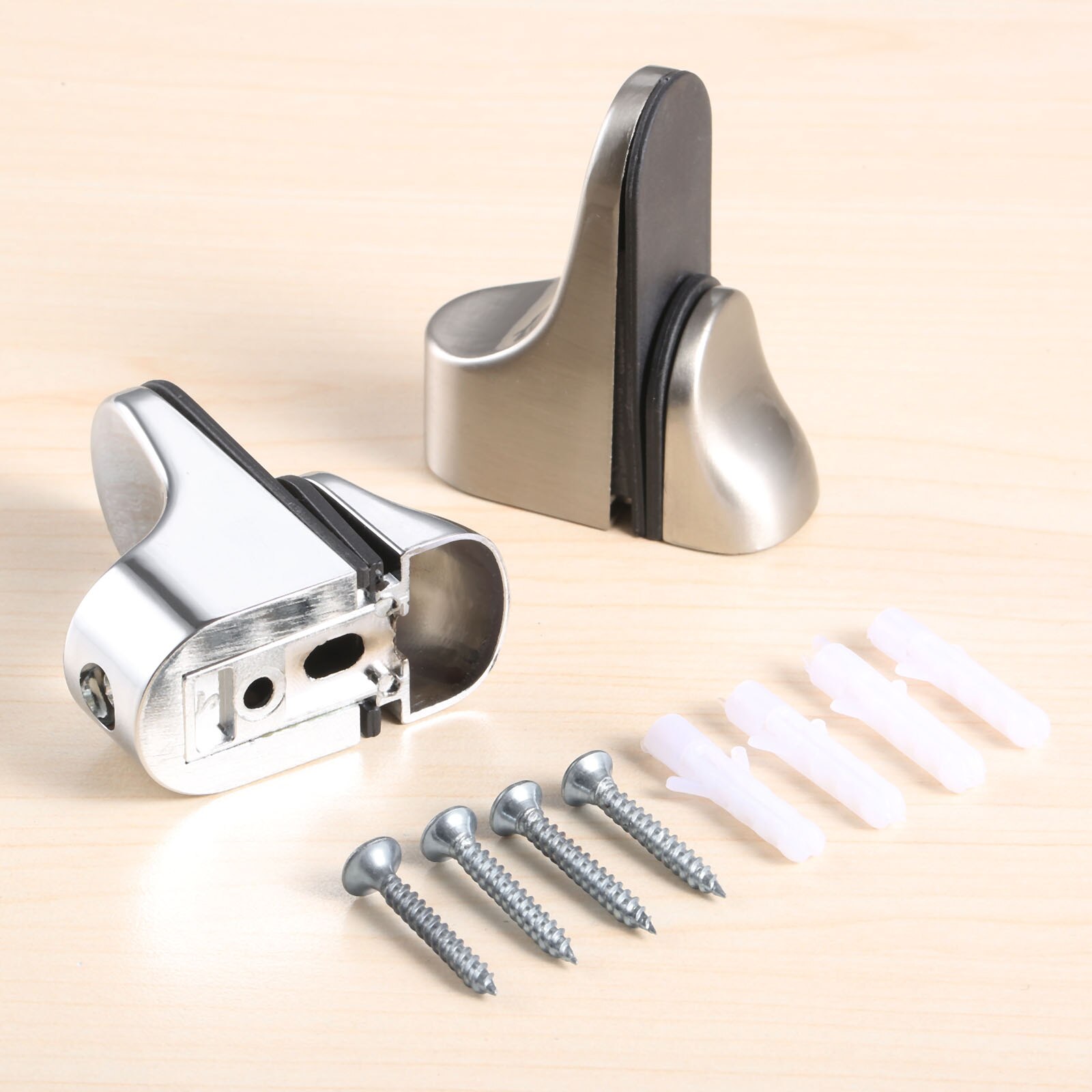 1Pc Adjustable Glass Shelf Support Metal Shelf Holder Bracket Support For Glass or Wood Shelves Glasses Clamps with Screws