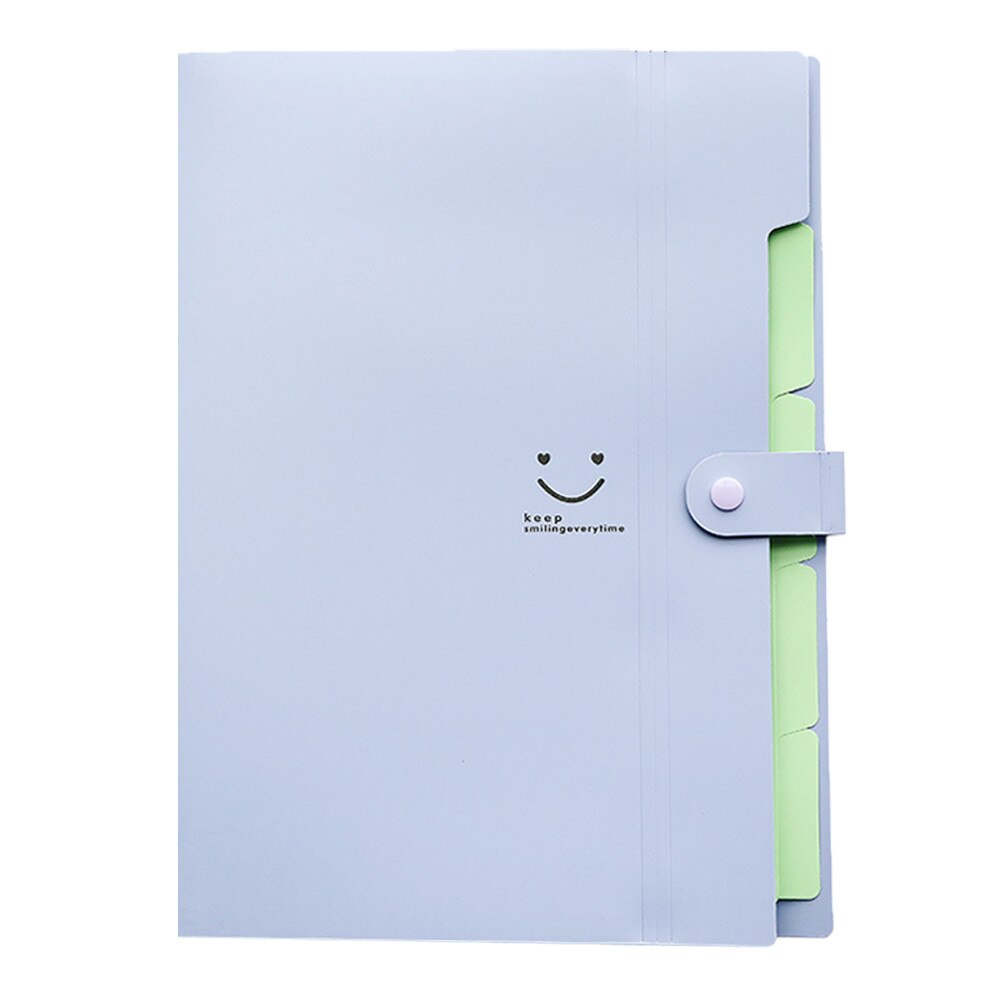 A4 Bestand Document Bag Pouch Bill Map Houder Organizer Fastener Kantoorbenodigdheden Verse Snoep Kleur Multi-layer Bestandsmap bestand: J