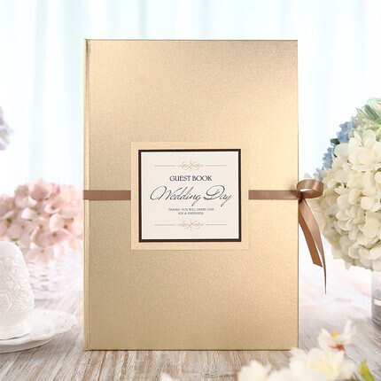 , 1 Uds., fecha de nombre, compañeros de clase, de la empresa, aniversario de encaje, libro de firmas de invitados o como: Oro
