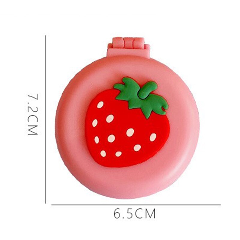 Espejo plegable con peine para chica, pequeño cepillo de pelo de viaje con bolsillo portátil, herramientas de estilismo de espejo, Mini espejo de bolsillo