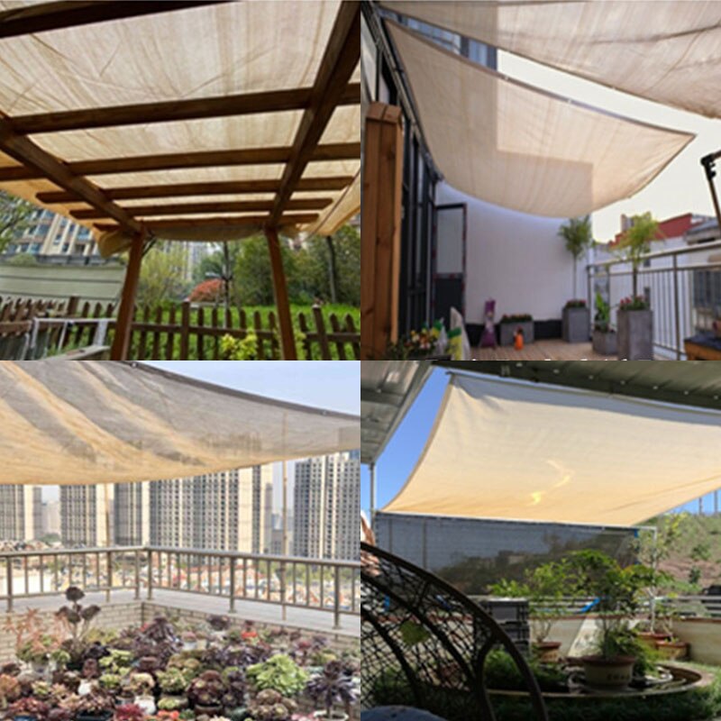 Waterproof Sun Shelter Square Sunshade Outdoor Canopy Garden Patio Pool Shades Sail Awning Camping Shade Cloth Large