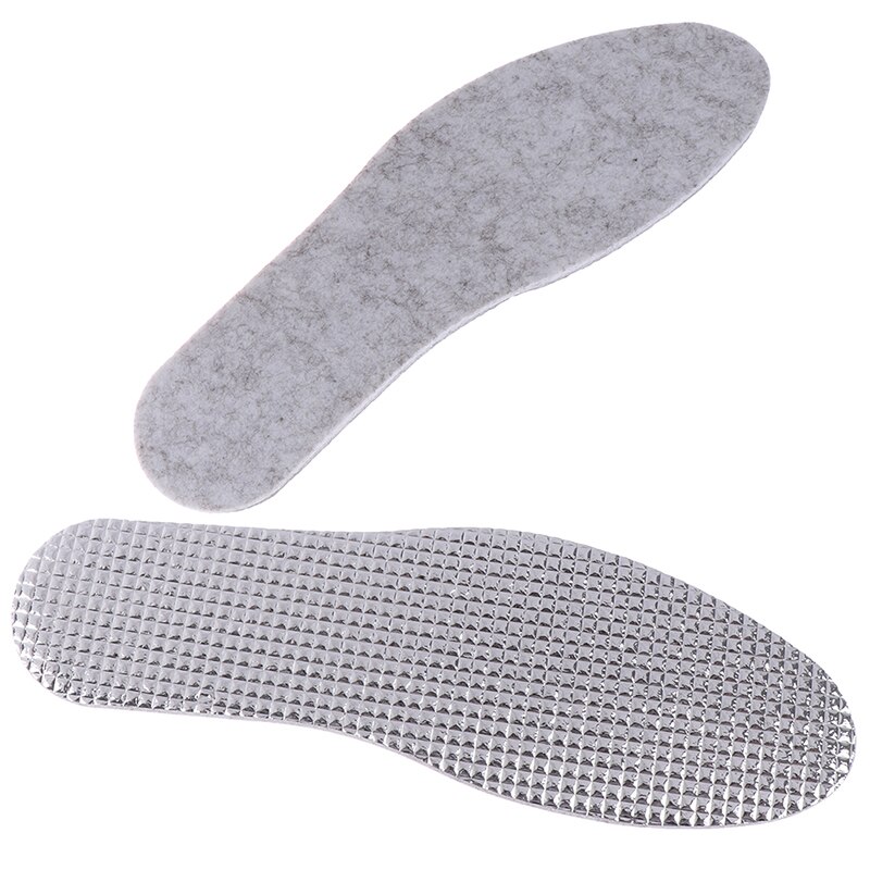 Filt aluminiumfolie innersulor för vinter varm bekväm deodorant inlägg för män dam sula sommar cool vattentät ull sko kuddar