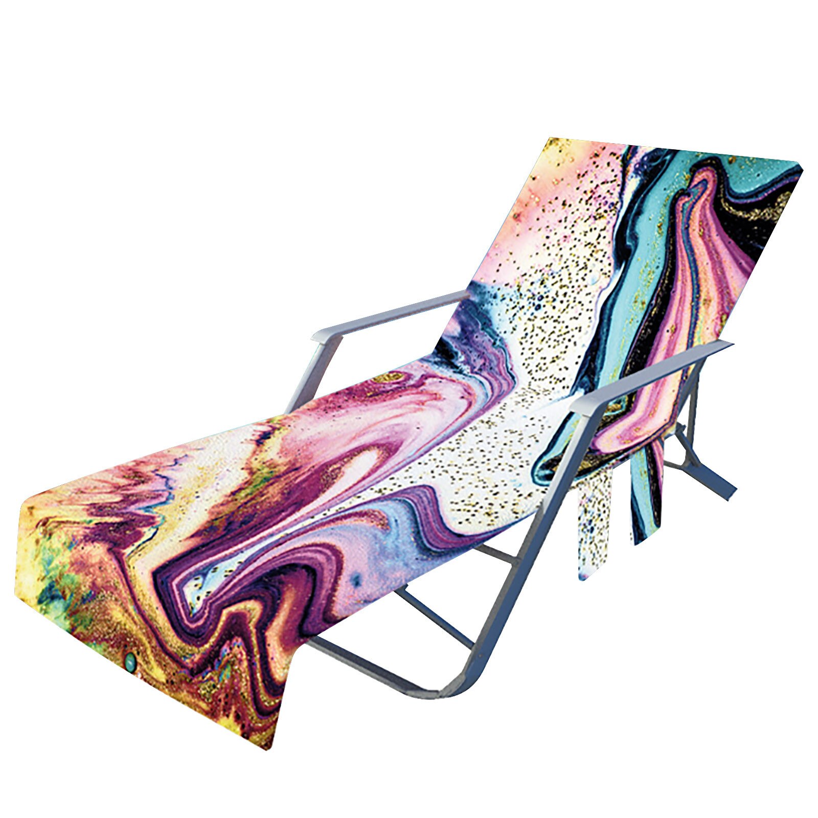 Ocean Series Recliner Cover With Side Pocket Soft Microfiber Sling Chair Summer Beach Towel Sunbathing Lounger Towel: G