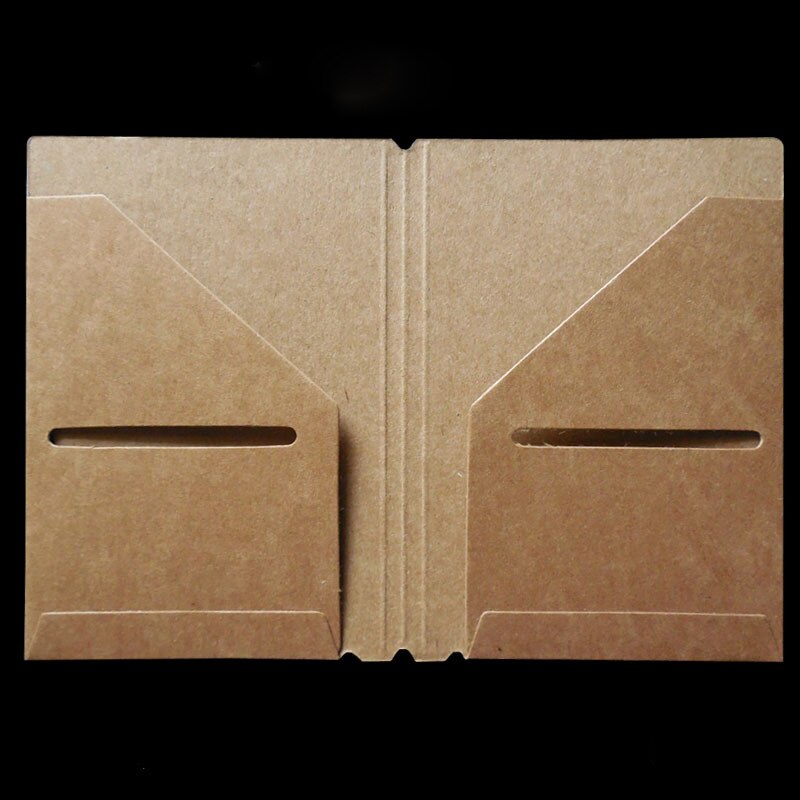 Traveler's Notebook Kraft Paper Pocker Business Card Holder Standard &amp; Passport Style File Folder