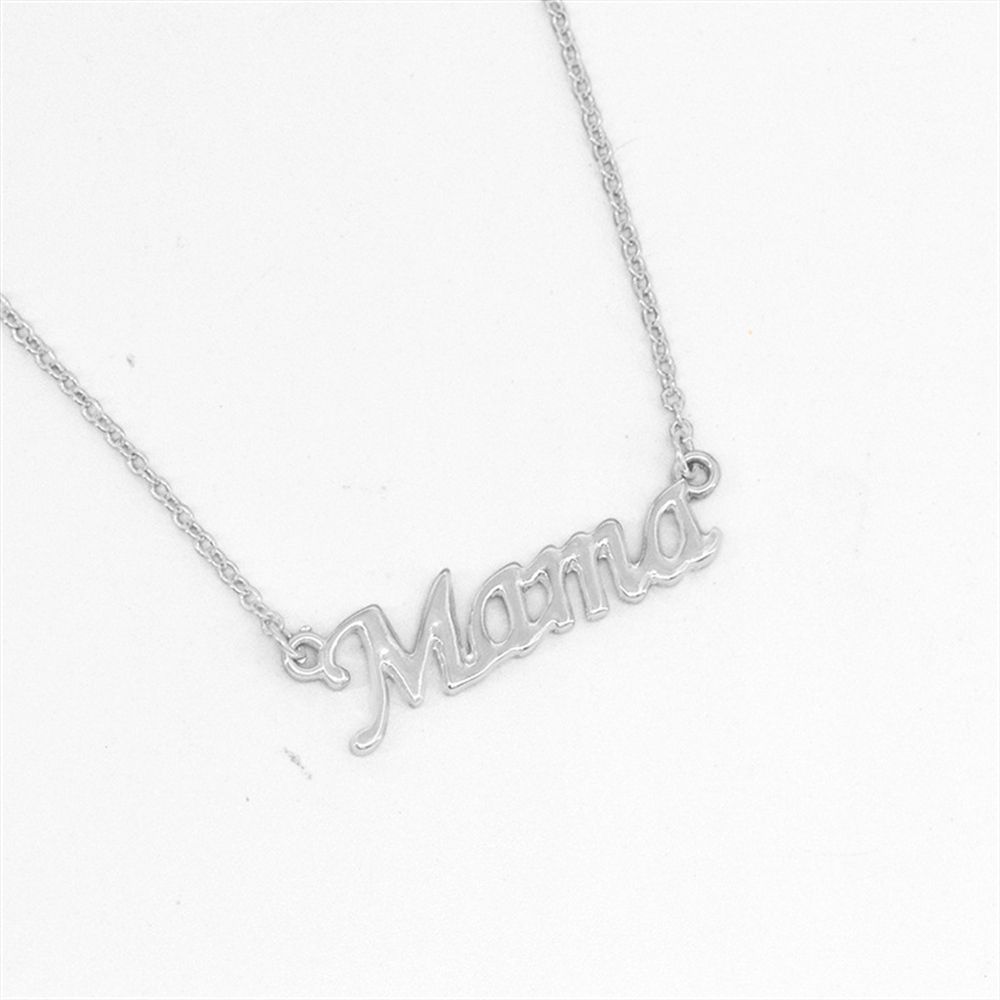 Petite maman maman maman lettres collier estampillé mot initiale amour Alphabet mère colliers pour Thanksgiving fête des mères