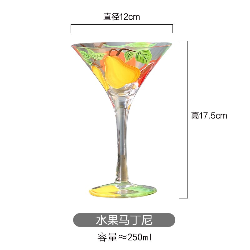 Europa Blei-freies Farbige Zeichnung weingläser Becher Große Champagner Flöte Glas Cocktail glas lustige gläser Bar Party Getränk: A3  12x19.5cm