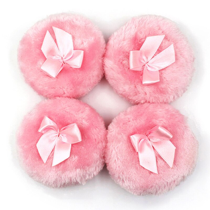 1Pc Cute Powder Puffs Fluffy Plush Comfortable Dusting Soft Blending Body Puff For Foundation Beauty Makeup Pink