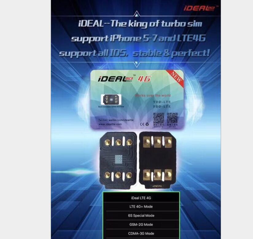 idealte 4G perfect for iphone 5- for iphone 7 ideal are the king for turbosim