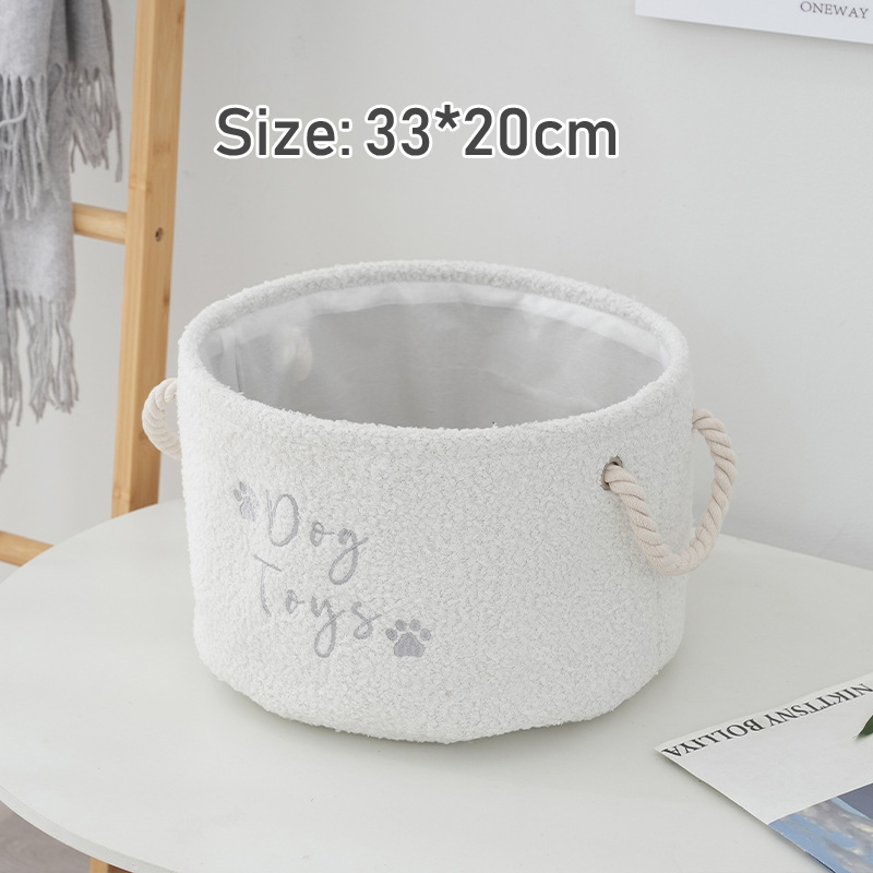 Panier à jouets en peluche pour chien, boîte de rangement pliable avec poignée confortable, adapté au ranger des accessoires de jouets pour animaux de compagnie: green