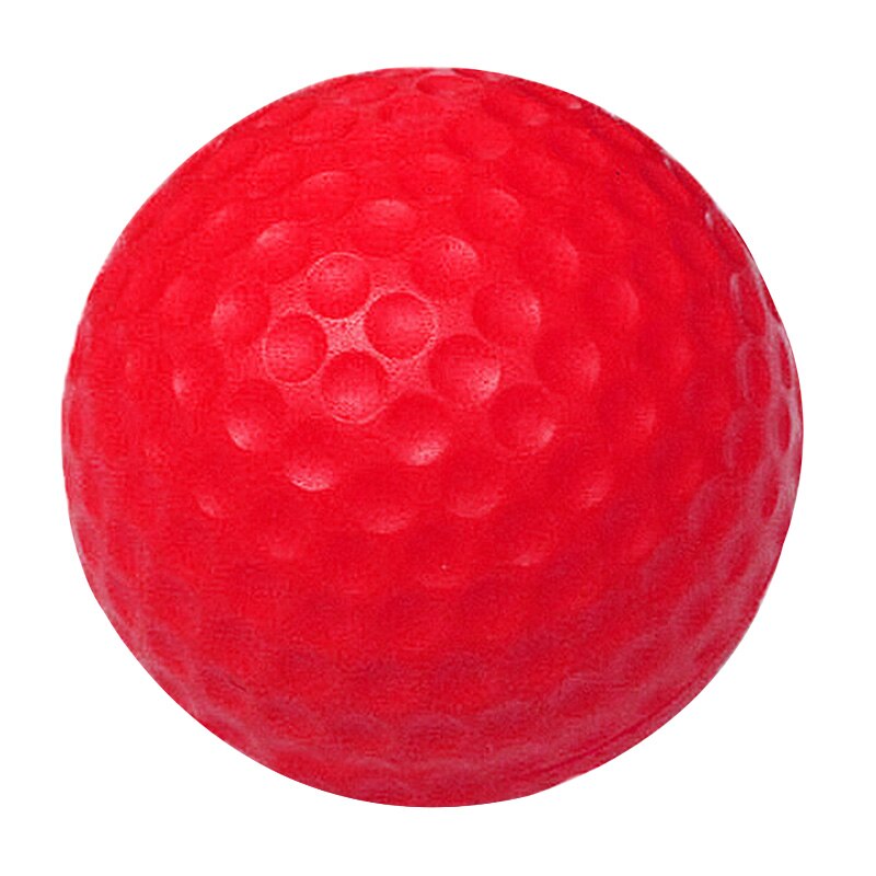Golfbold pu solide bløde bolde indendørs træningsbold sport træningsrum skumkugler  h7jp: Rød