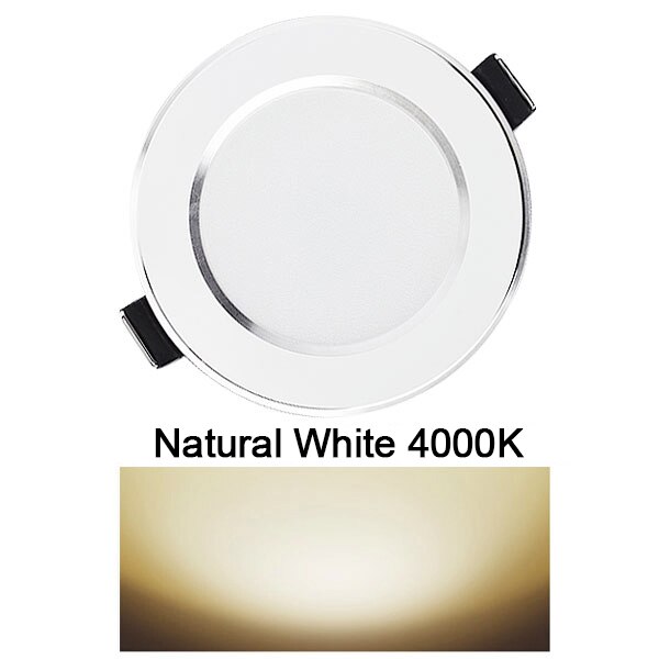 Led downlight naturlig hvid forsænket køkken badeværelse lampe 220v 230v 5w 7w 9w 12w led down lys varm hvid kølig hvid: Naturlig hvid 4000k / 7w