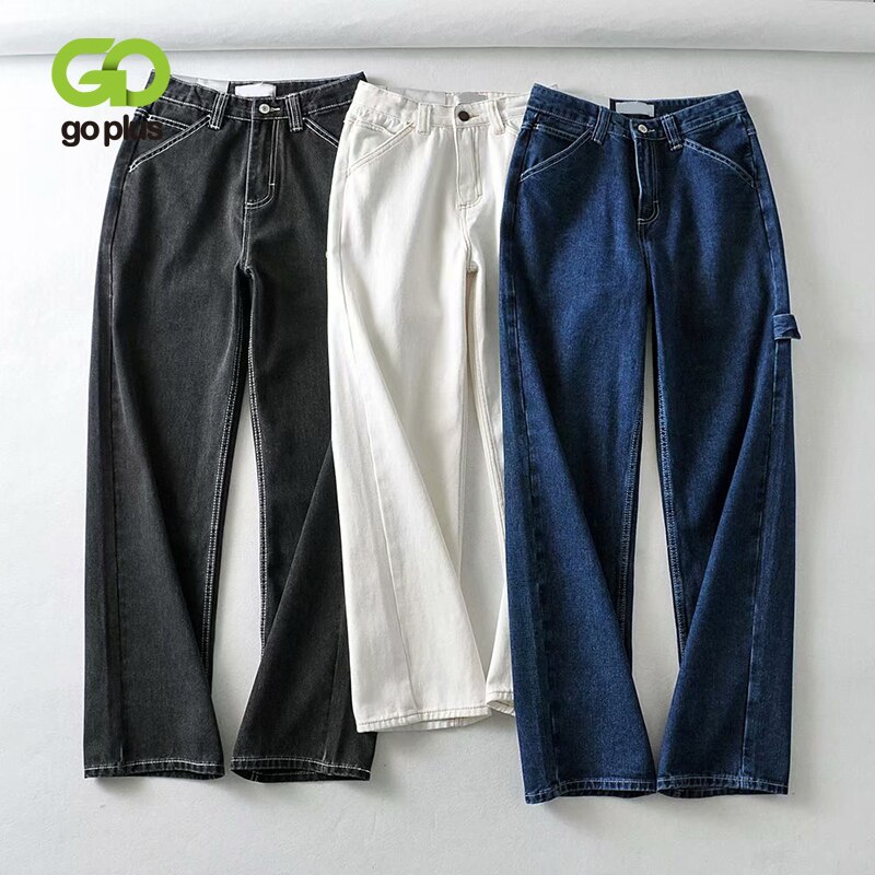GOPLUS Jeans Woman Mom Jeans Summer Vintage Clothes Wide Leg Cargo Pants Jeans Femme Nouveau Spijkerbroeken Dames C10634