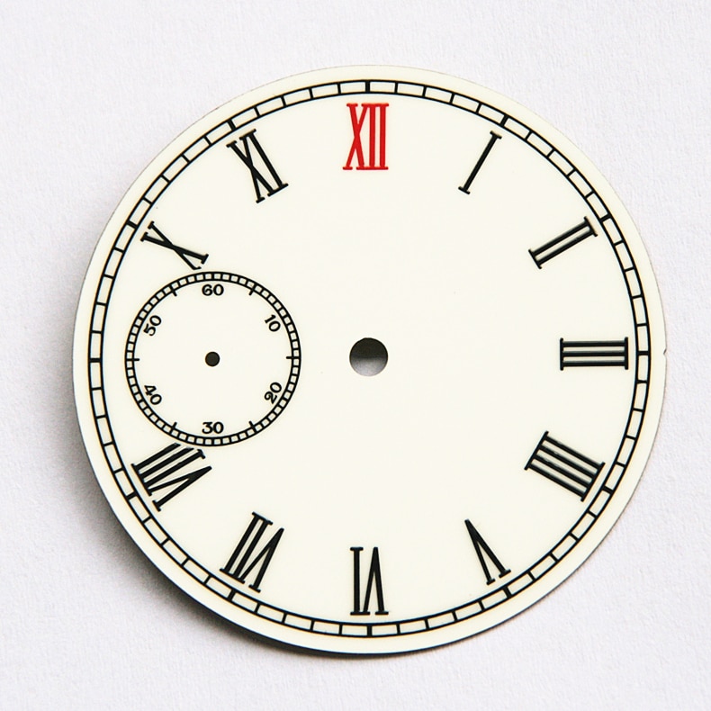 watch dial Porcelain Enamels Pocket Watch Plate Literal St36/Eta6497/6498 for 39mm