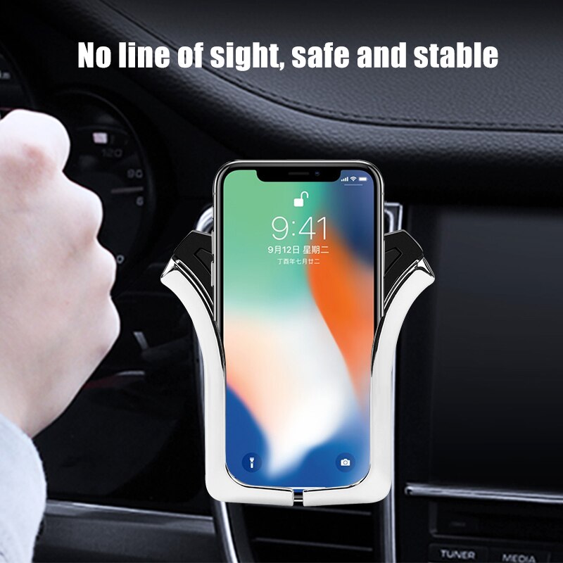 IKSNAIL U-type Gravity Car GPS Stand Phone Holder Automatic Load-bearing Induction Navigation Bracket Air Vent Mount Car Holder