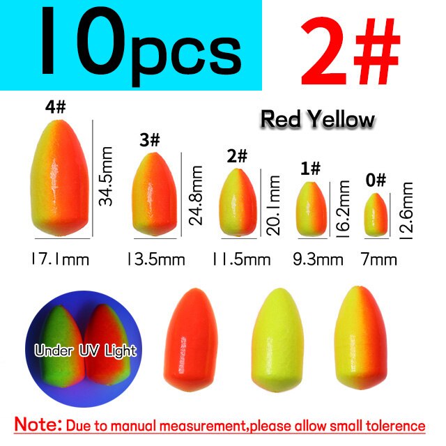 Bimoo 10 stücke Oval Angeln Rig Float Bobber Fluoreszierende Schaum Perlen Für Pompano Snappers Wels Salzwasser Angeln Boden Rigs