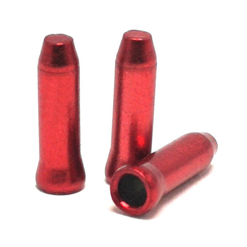 50Pcs Bicycle MTB Brake Wire End Core Caps Cable Aluminum Cover Gear Bikes Parts Cycling Equipments Bicycle Accessory: Wine red