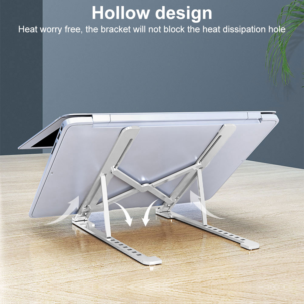 Laptophouder Riser Opvouwbare computerstandaard 8 hoeken verstelbaar aluminiumlegering voor MacBook HP Dell Lenovo 11-17,3 inch laptops