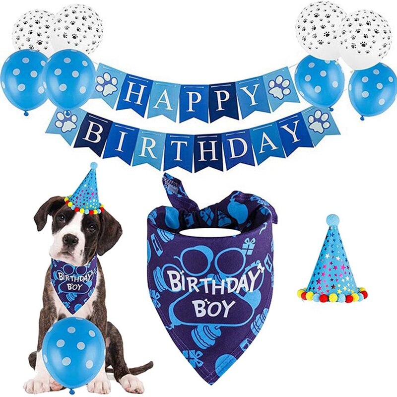 Hond Verjaardag Feestartikelen, Verjaardag Bandana Sjaal Verjaardag Hoed Voor Hond Puppy Verjaardag Feestartikelen