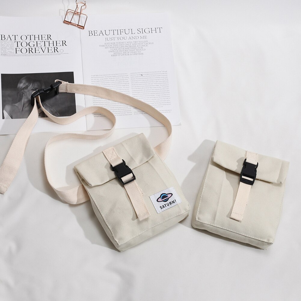 Riñonera de lona Unisex para el pecho, bolso de viaje desmontable para ir de compras, bandolera de hombro, decoración