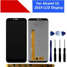 5.5 black black preto para alcatel 1s 2019 ot5024 5024a 5024d 5024i 5024j display lcd + touch screen digitador assembléia peças de reposição + ferramentas