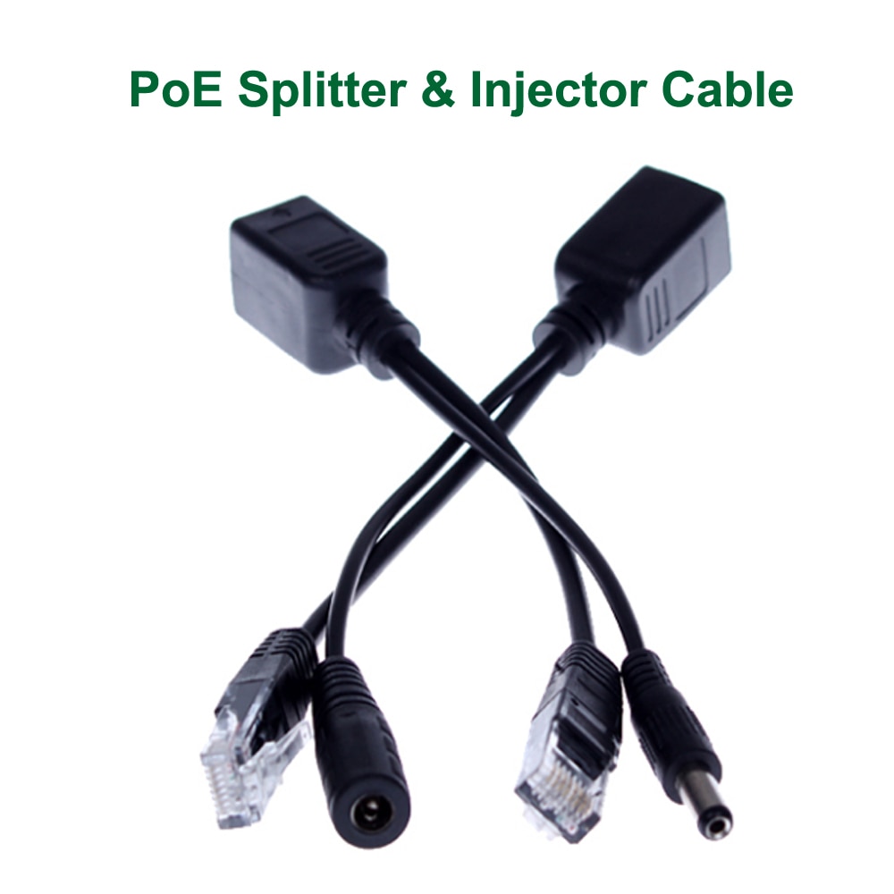 PoE Passive Cable Splitter Power Over Ethernet Router IP Camera Connector PoE Splitter & Injector Cable Kit PoE Adapter