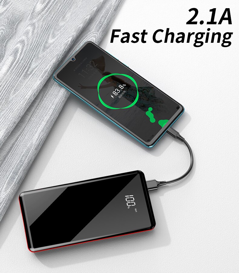 High Capacity 80000 mAh Power Bank Portable Travel Powerbank for Xiaomi / Samsung / IPhone Poverbank Mobile Phone Fast Charger