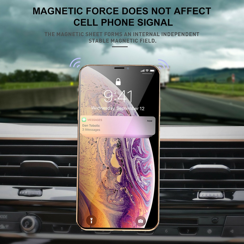 Soporte magnético para teléfono móvil para coche, soporte magnético para  teléfono móvil, GPS, para iPhone, Xiaomi