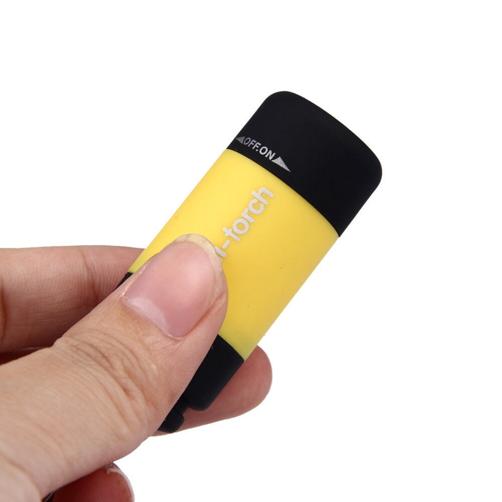 Mini-Torch 0.3W 25Lum USB Rechargeable LED Torch Lamp Flashlight Keychain Key Rings: Yellow