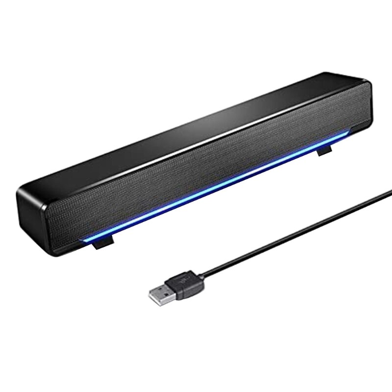 Draagbare Mini Sound Bar Usb Powered Sound Bar Speakers Voor Computer Desktop Laptop Pc, Zwart