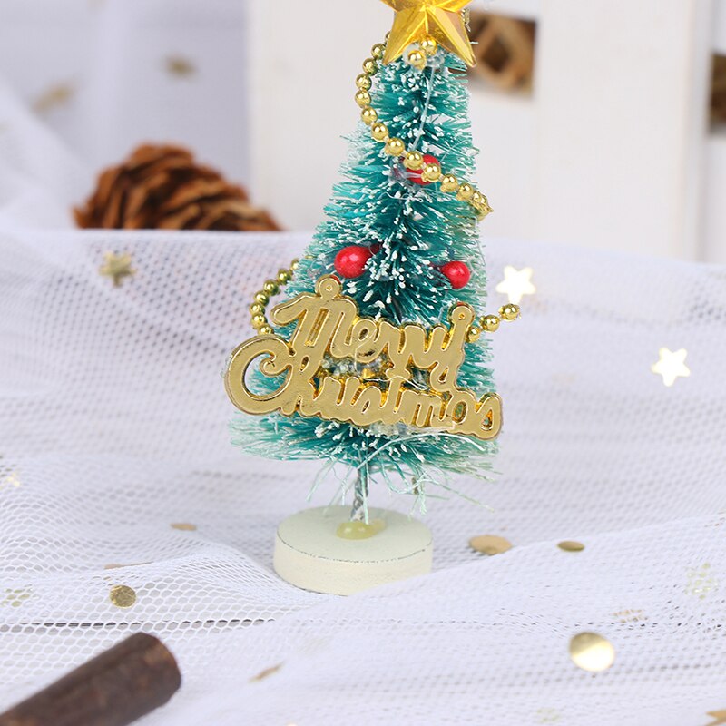 1: 12 Dollhouse Miniature Christmas Tree "Merry Christmas" Letters Board Wooden Stand Decoration