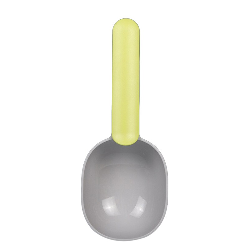 Pet Spoon Universal Dog Food Cat Food Spoon Dog Teddy Cat Grains Snack Bag Clip Handle Strap Clip Convenient Portable Spoons: Green