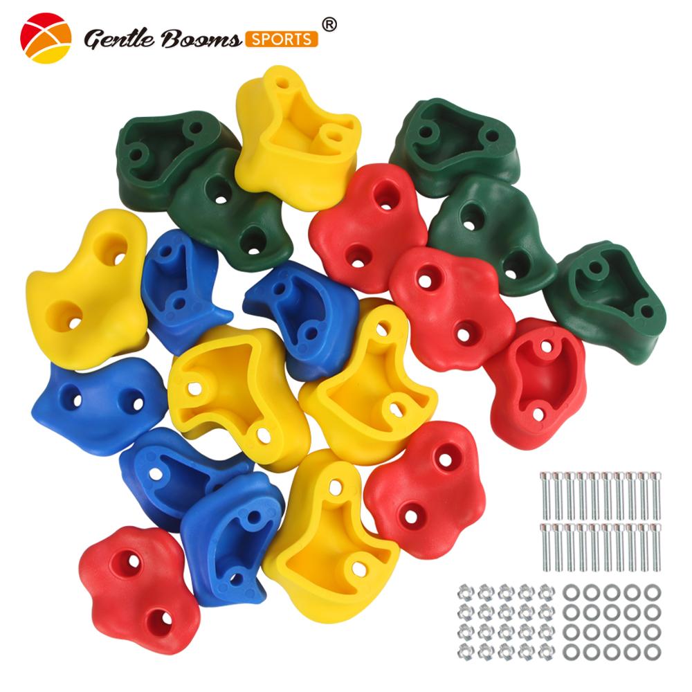 20Pcs/Set Climbing Rock Toys For Children Wall Stones Hand Feet Holds Grip Kits Kids Outdoor Playground Indoor Fitness Equipment