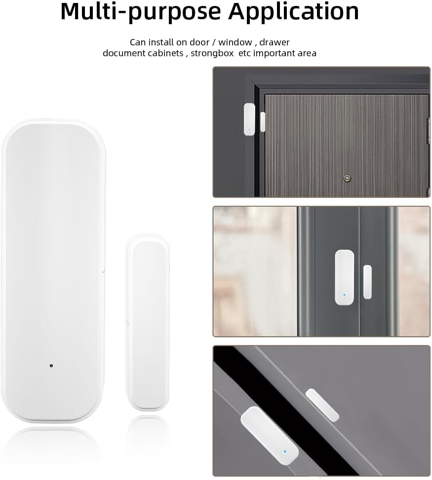 Tuya WiFi Raamdeursensor Draadloze deurdetector Alarmen Smart Life APP Afstandsbediening Werk met Alexa Google Home Smart Home