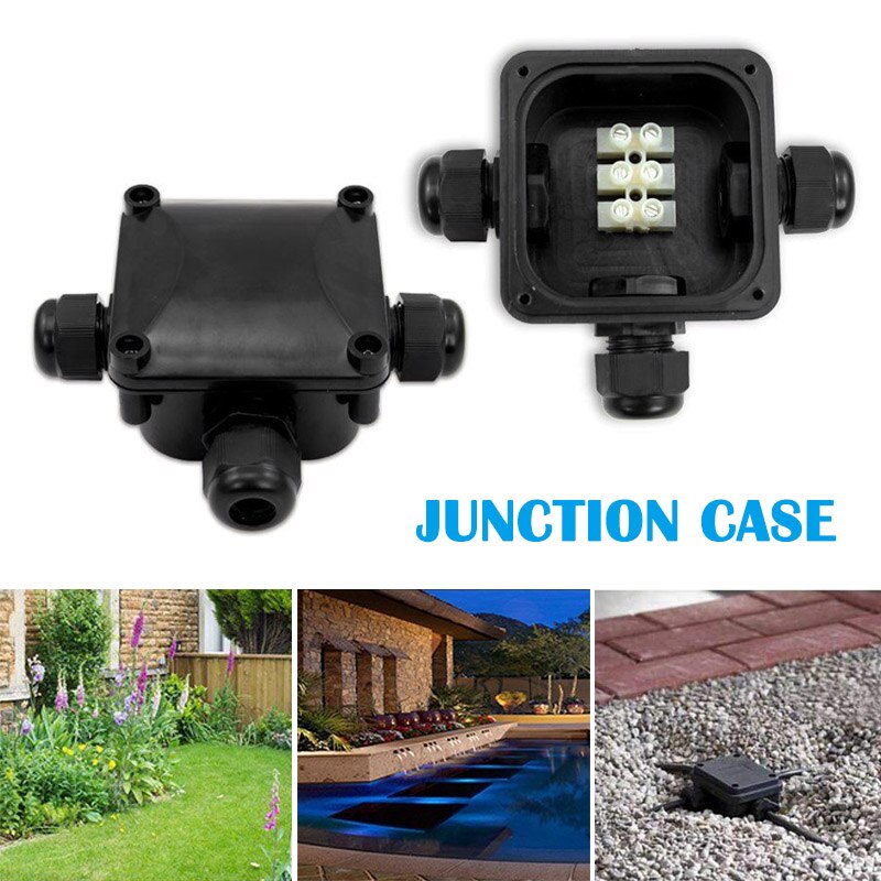 Multifunction Junction Box IP68 Waterproof with 3 Cable Connections 230V JAN88: Default Title